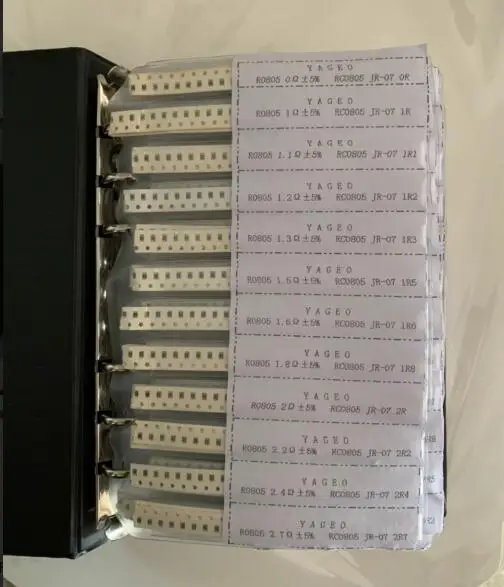 170 значения x25pcs = 4250 шт. книга с образцами 0805 SMD резистор 1% 0R~ 10 M книга с образцами комплект резисторов в ассортименте