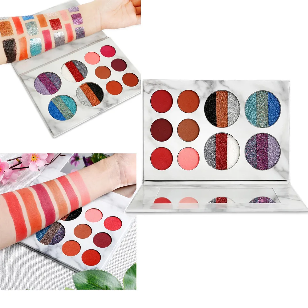 

Eye Shadow Pro Multicolor 10 Color Marble Eyeshadow Pan Golden Onion Powder Pearl Luster Subgloss Long Lasting Perfectly 19L0521
