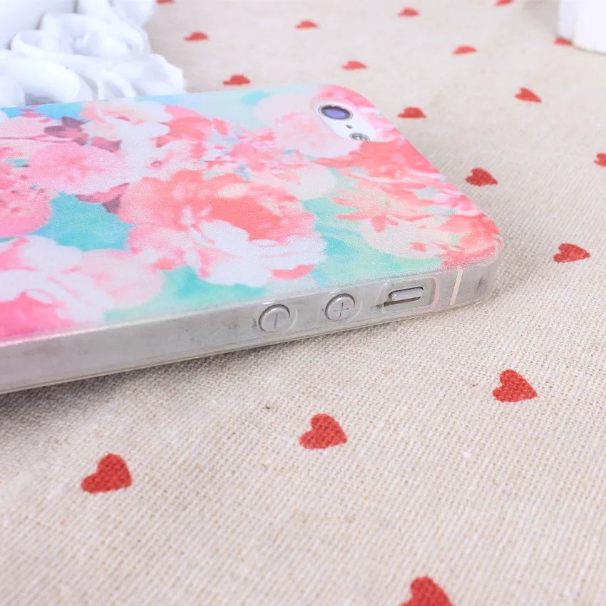 Fashion Cute Cartoon Flower Case For Apple iphone 5 5S SE 6 6S Case 06