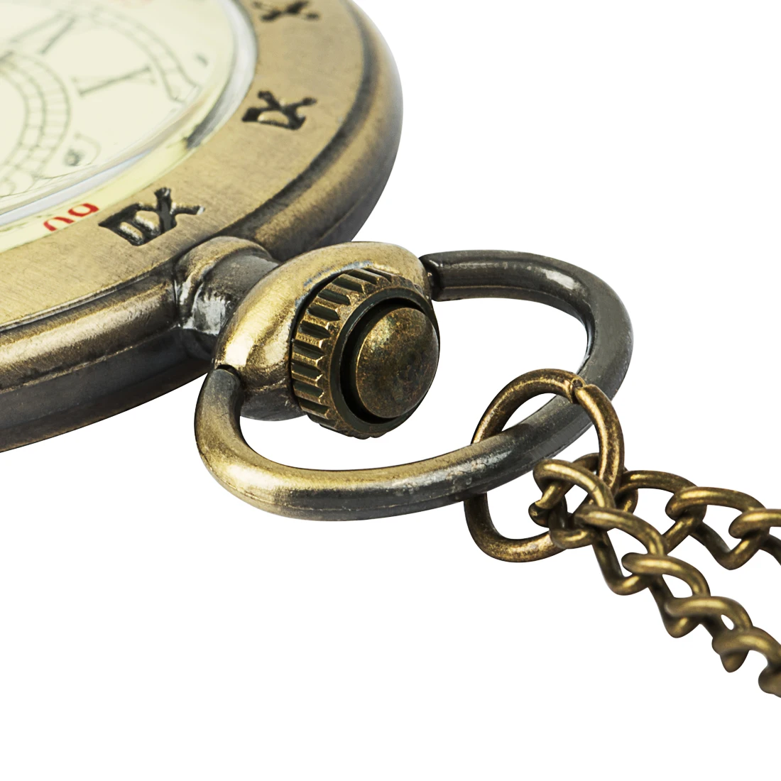 

Vintage Gold Roman Steampunk Pocket Watch Quartz Necklace Pocket and Watch Chain Watch Chain Men's and Women's Round Clock