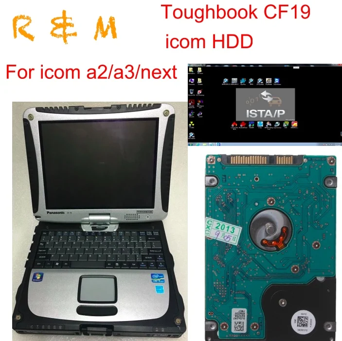 Для BMW icom HDD для bmw диагностические инструменты a2/icom a3/icom next с toughbook panasonic CF19 CF 19 DHL