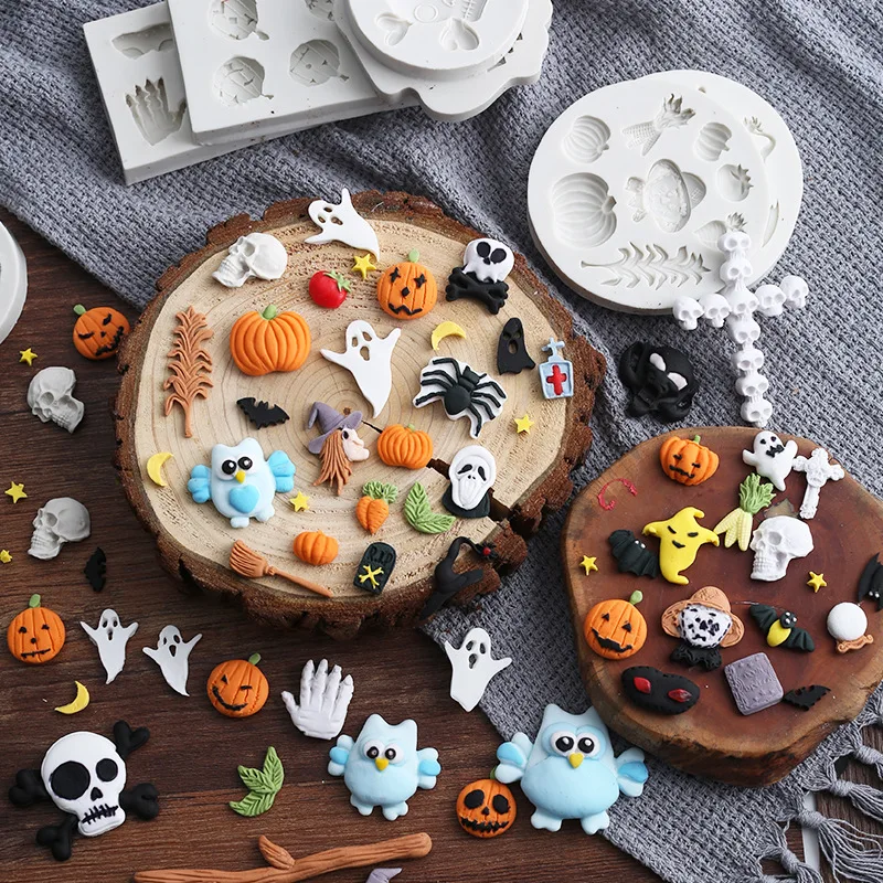 

Halloween Series Silicone Mold Fondant Mould Cake Decorating Tools Chocolate Gumpaste Mold, Sugarcraft, Kitchen Accessories k132