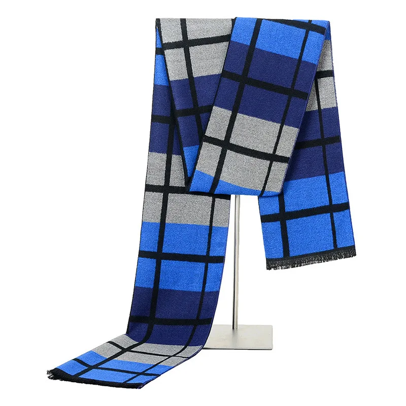 2017 Fall Fashion Designer Wrap Men Business Scarf Winter Plaid Scarf Men Shawls Scarvesin Men