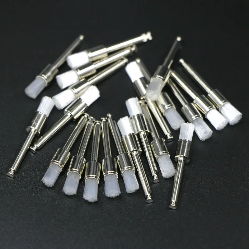 

100Pcs Dental Prophy brushes Flat Head Polishing Brushes Low Speed Handpiece Dental Materials Endodontics