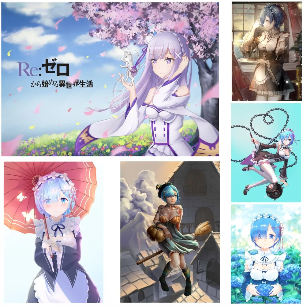 

Home Decor Modular caoted paper poster 1 Piece Sexy Rem Re:Life in a Different World from Zero Painting Poster Wall sticker new