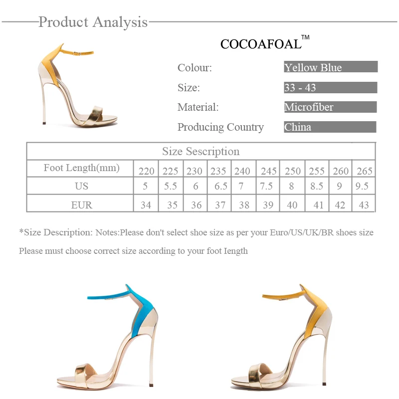 COCOAFOAL/женские Босоножки на каблуке с открытым носком Модные Туфли гладиаторы