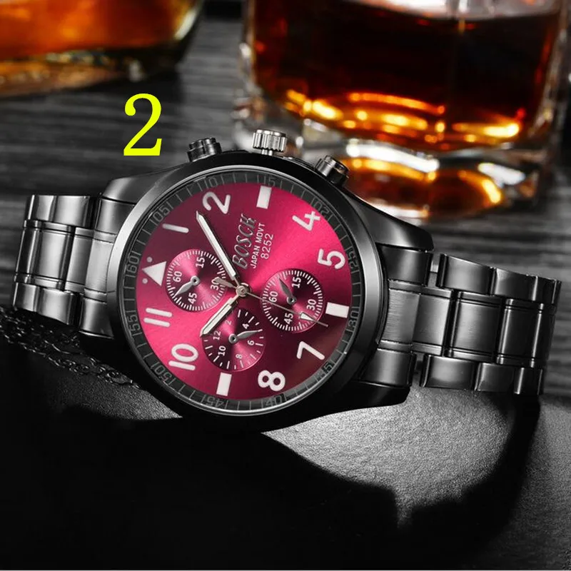 

Watch men's automatic mechanical watch fashion waterproof steel with double calendar ultra-thin watch