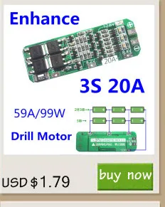 1 шт. 3 S 20A литий-ионный Батарея 18650 Зарядное устройство pcb защиты БМС доска для буровых Двигатель 12.6 В lipo ячейки модуль 59 х 20 х 3.4 мм