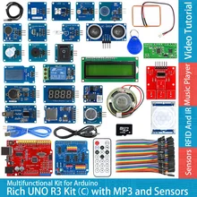 Rich UNO R3 Atmega328P Development Board Module Kit C Compatible with Arduino UNO R3,with MP3 RTC Temperature Touch Sensor