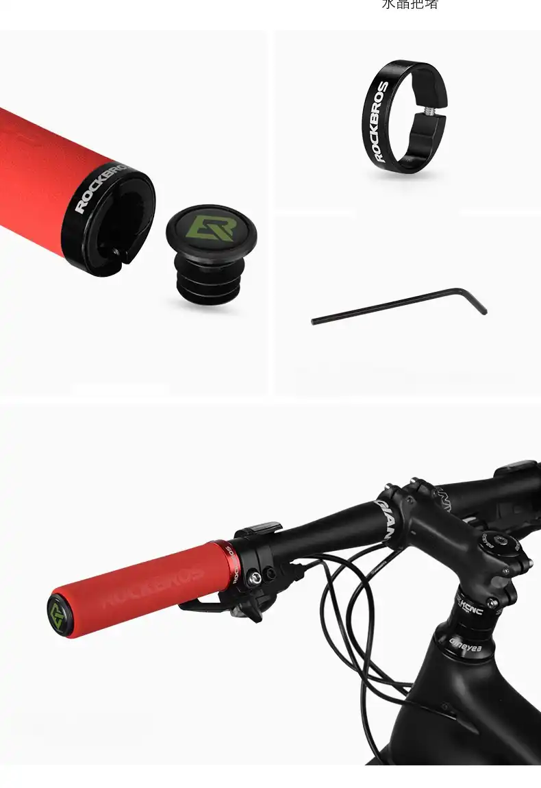 RockBros Bicycle Handlebar Grips Cycling MTB BMX Bike Silicone Sponge Soft Grip