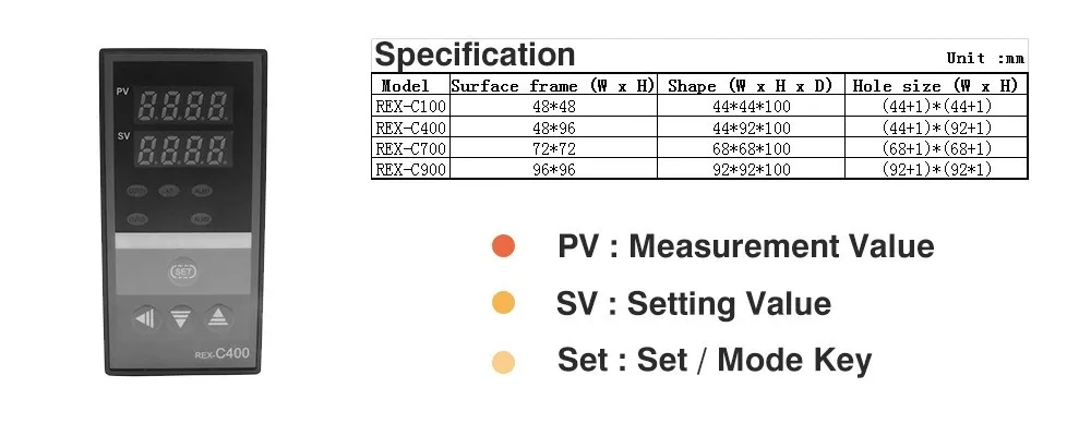 REX-C100 C400 C700 C900 цифровой PID регулятор температуры Термостат SSR или Релейный выход 72x72 48x48 48x96