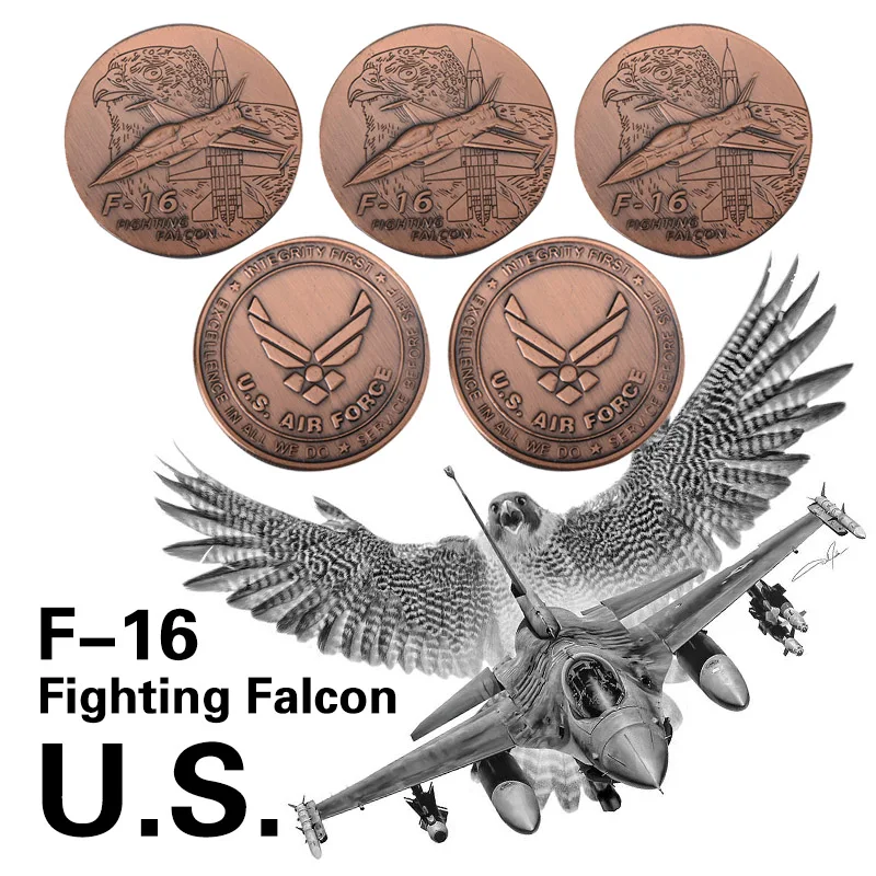 Buy Wholesale F 16 Bronze Metal Coin U.S Air Force