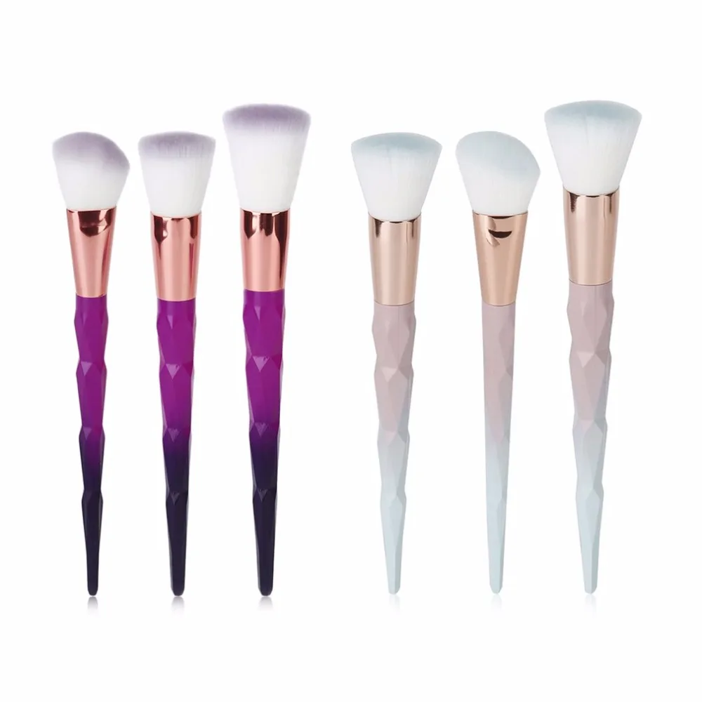 

Professional 3pcs/set Diamond Shape Makeup Brush Set Powder Blusher Eyeshadow Eyebrow Lip Brush Cosmetic Tool Kits new