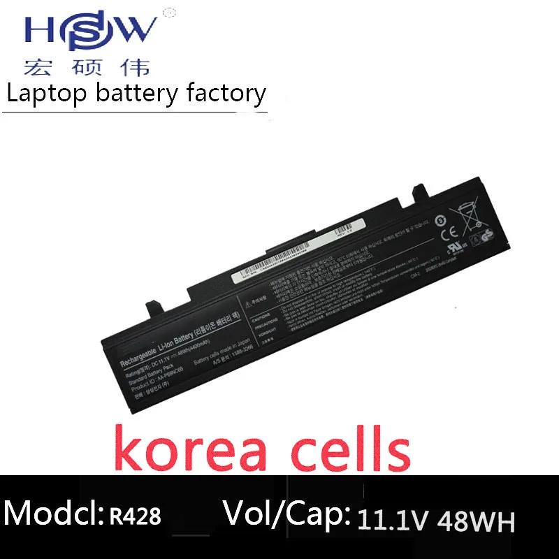 HSW laptop battery 11.1V 48WH For Samsung AA-PB9NC5B AA-PB9NC6B AA-PB9NC6W AA-PB9NS6B AA-PL9NC2B AA-PL9NC6W R728 R730