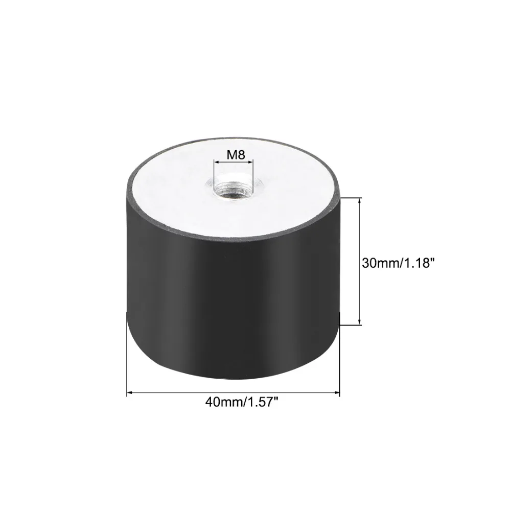 

Uxcell M6/8 Female Thread Rubber Mounts Vibration Isolator Replaces Anti Vibration Pads Flat Silentblock Base Block