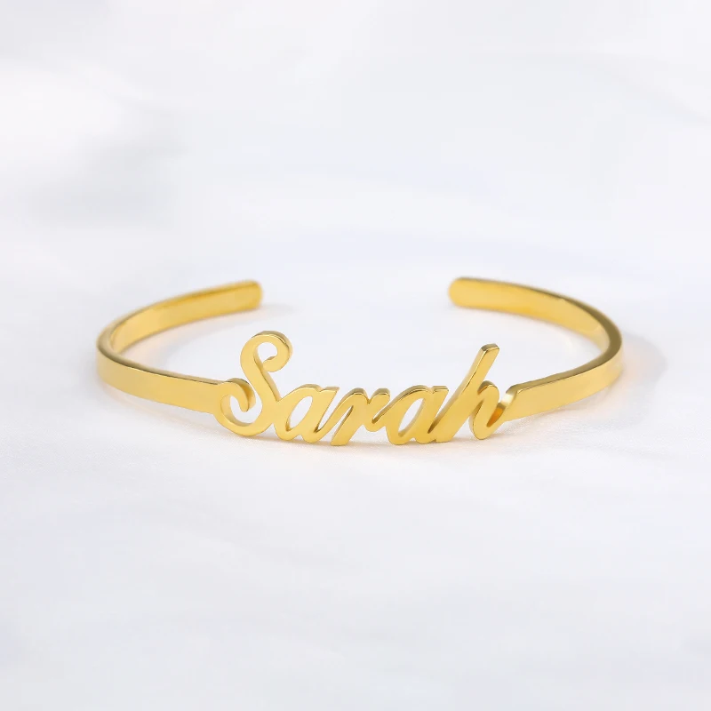 

Personalized Hand Link BFF Jewelry Kpop Custom Name Bracelets Bangles Women Men Bijoux Femme Gold Erkek Bileklik 2019
