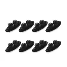 VODOOL 8Pcs/lot Cable Winder Car Wire USB Cable Holder Tie Clip Fixer Organizer Black Line Clamp Easy to Clip and Remove New