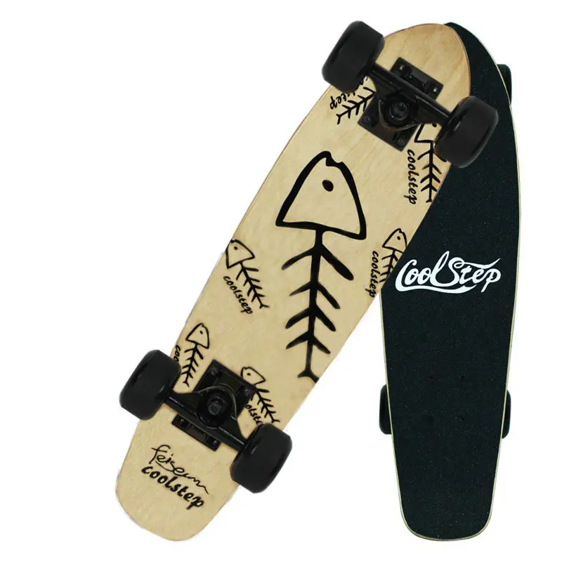 

Freestyle Printing Street 26 inch Skate Board Complete Retro Graffiti Style Skateboard Cruiser Long Skateboards Maple