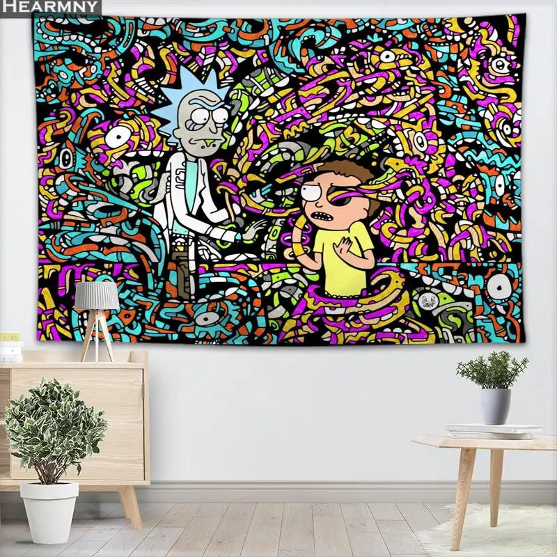

Custom Rick And Morty Wall Tapestry Home Decorations Wall Hanging Forest Tapestries For Bedroom 130x150CM,140x250CM