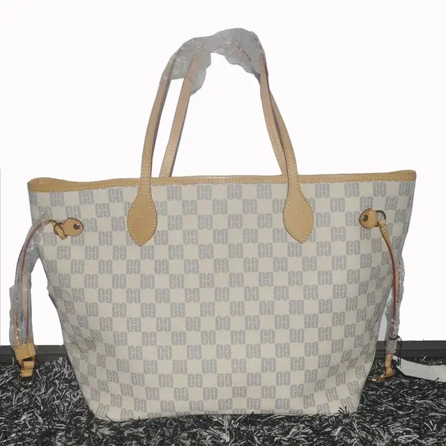 Top Quality Women Shoulder Bag Neverfull Mm N41361 Top Quality Women Shoulder Bag Neverfull Mm N41361 Gm N41360 Damier Azur Canvas