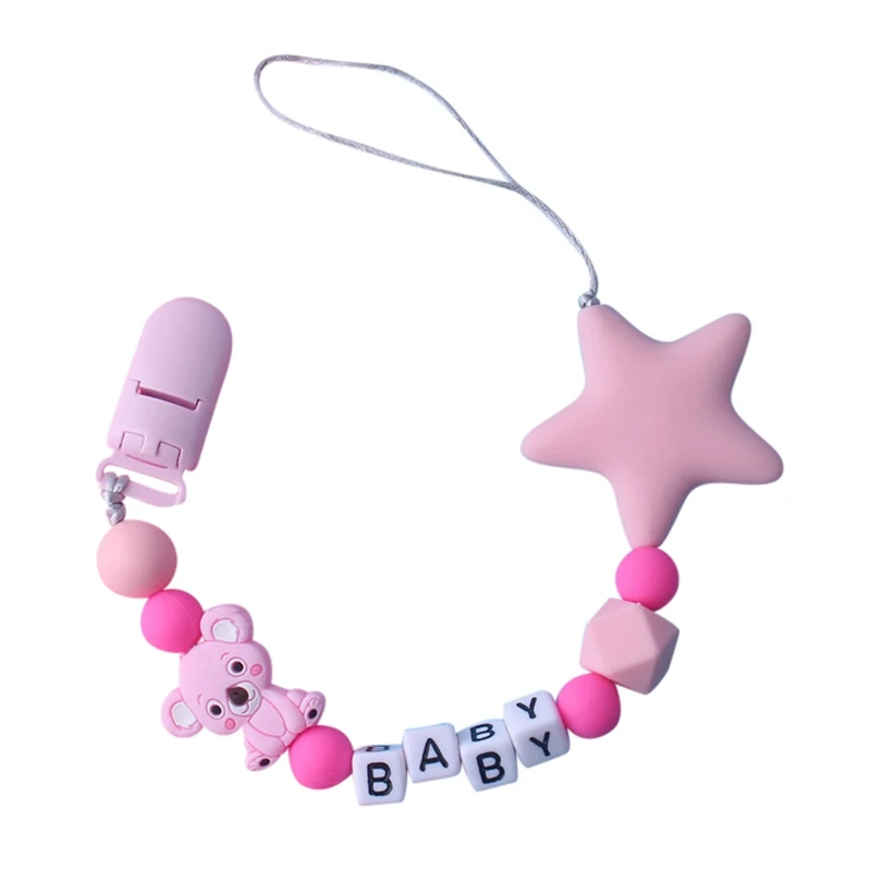 

1 Piece Baby Teethers Star Pacifier Clips Chain For Baby Gameboy Pendant Nipple Holder Baby Teething Toys BPA Free