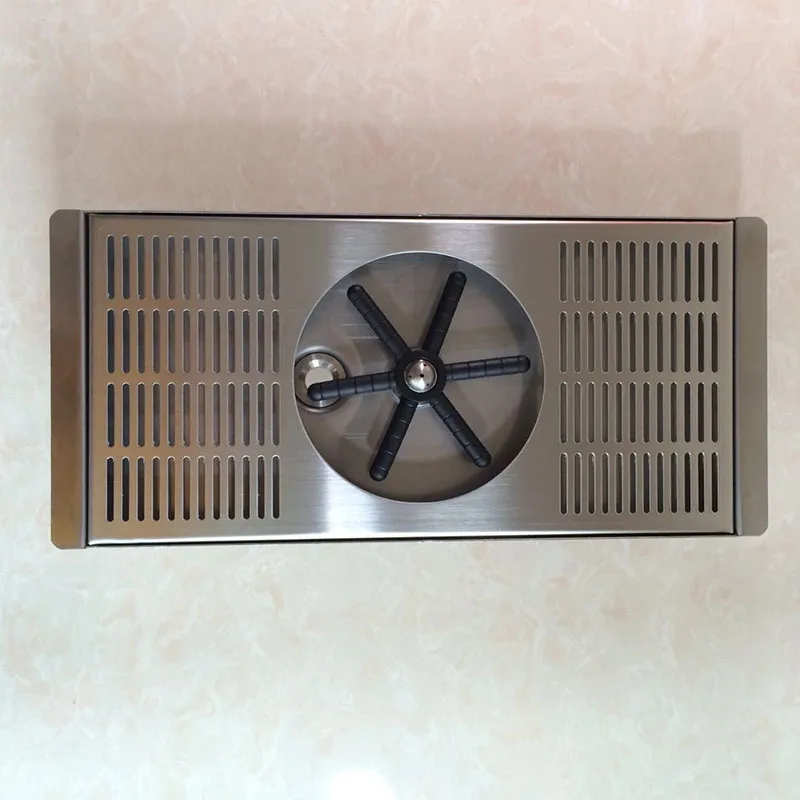

Surface Mount Beer Drip Tray With Rinser ,Size 350*160*25mm, Bar Drip Tray For Beer Dispensing