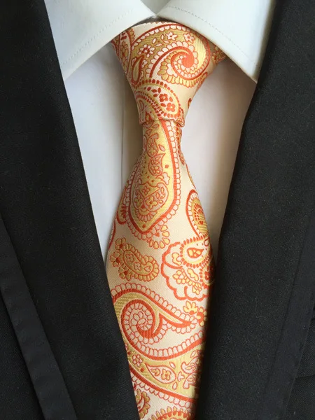 Модный классический мужской галстук в клетку, Полосатый жаккардовый Шелковый галстук, деловой формальный свадебный галстук 8 см, 1200 игл - Цвет: Y-78