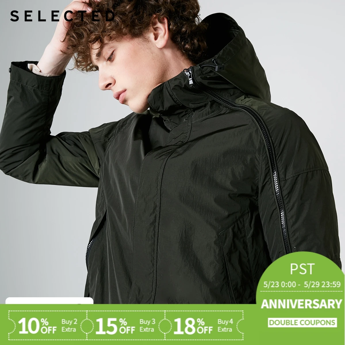 

SELECTED Men's Winter Two-piece Hooded Duck Down Jacket S|419112506