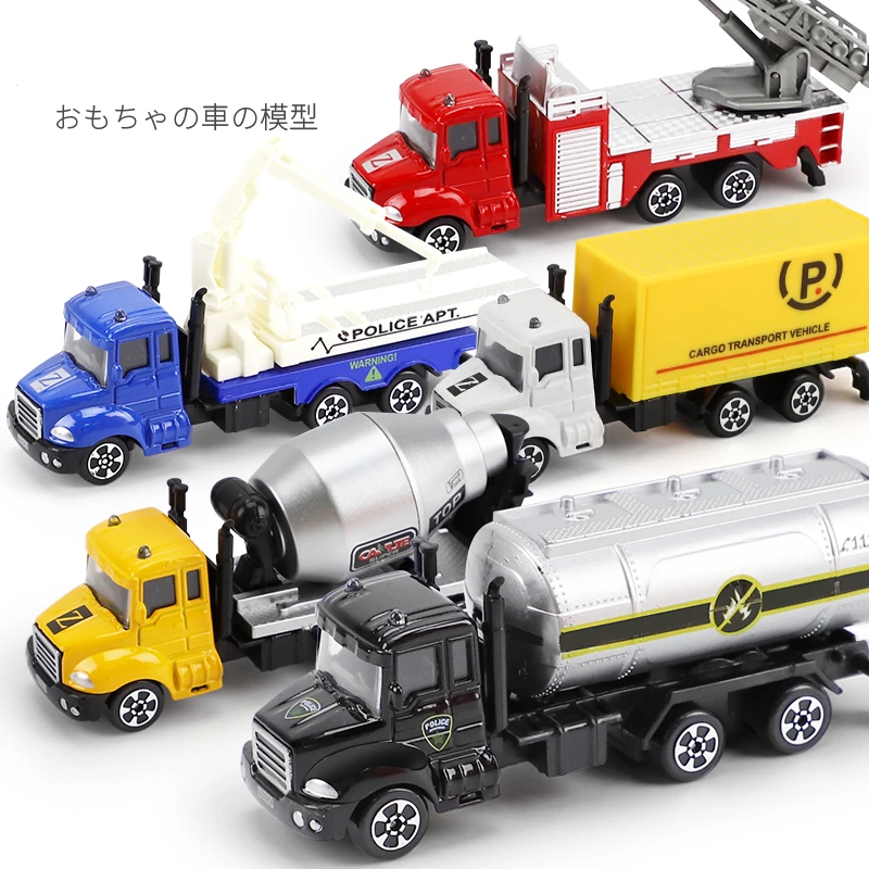 164 Mini Toys Cars Model Alloy Plastic Diecasts Engineering Car Model Display Stand Gift Toys For Kids Children Car Toys (9)