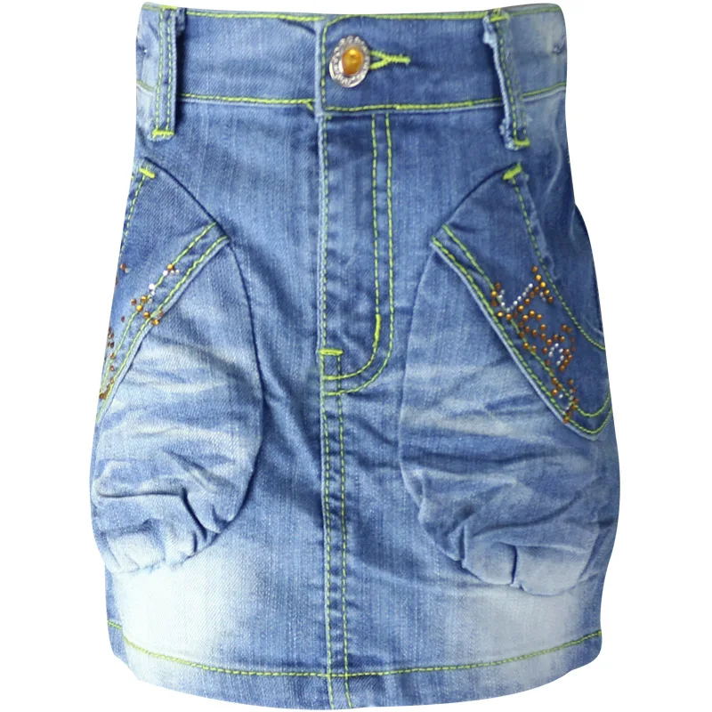 tight fitted denim skirt