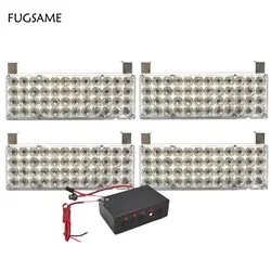 Fugsame 4 * 48LED Строб своих Предупреждение Гриль свет белый 3 мигающий режим Бесплатная доставка