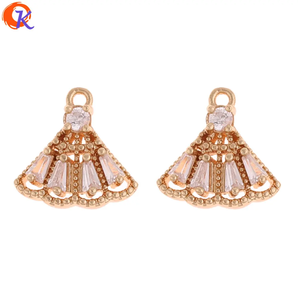 

Cordial Design 40Pcs 12*13MM Jewelry Accessories/CZ Pendant/Earrings Connectors/DIY Jewelry Making/Hand Made/Earrng Findings