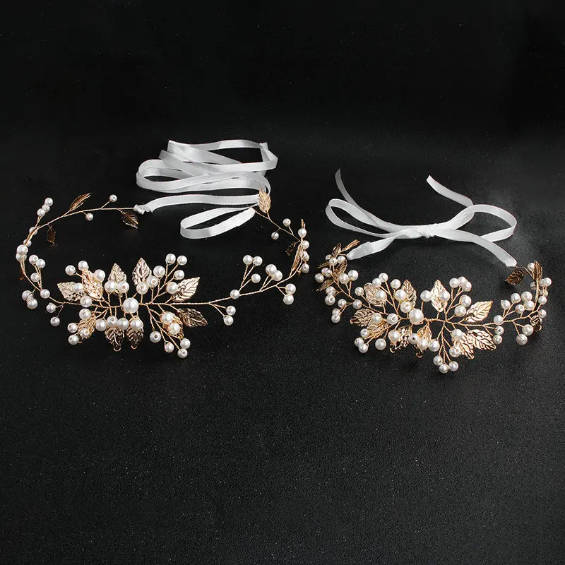 2019 Newest Gold Leaves Pearls Wedding Belts and Sashes Alloy Bridal Sash Wedding Dress Accessories for Ladies 2019 Newest Gold Leaves Pearls Wedding Belts and Sashes Alloy Bridal Sash Wedding Dress Accessories for Ladies