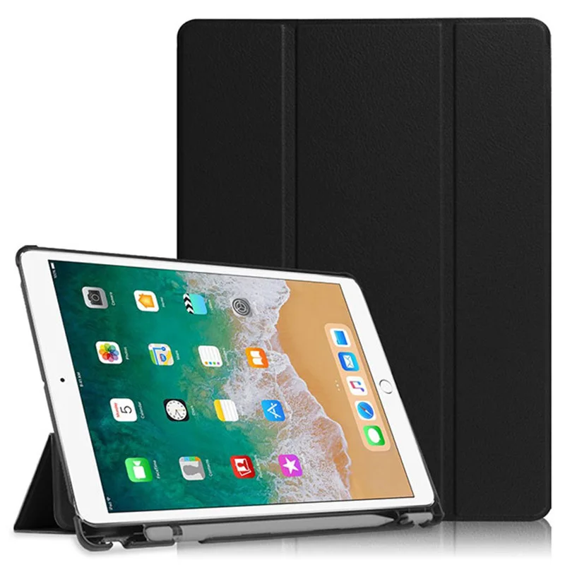 

Tablet Cover For ipad Pro 10.5 Case with Apple Pencil Holder PU Leather Silicone Soft Cover Smart Case For Apple ipad Pro 10.5