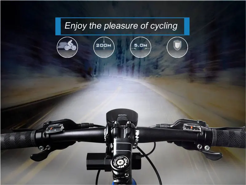 Flash Deal New EasyDo Intelligent Bicycle Headlight with High/ Low Beam Switch MTB Road Bike USB Rechargeable Front Lamp Cycling Head Light 13