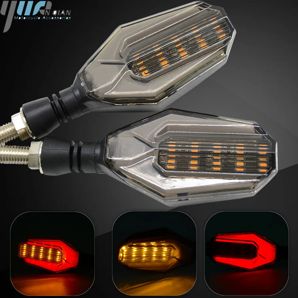 FOR YAMAHA FZ09 MT-09 FZ07 MT-07 FZ-10 MT-10 Motorcycle Turn Signal Light Flexible Blinkers Turn Signals Indicators Universal