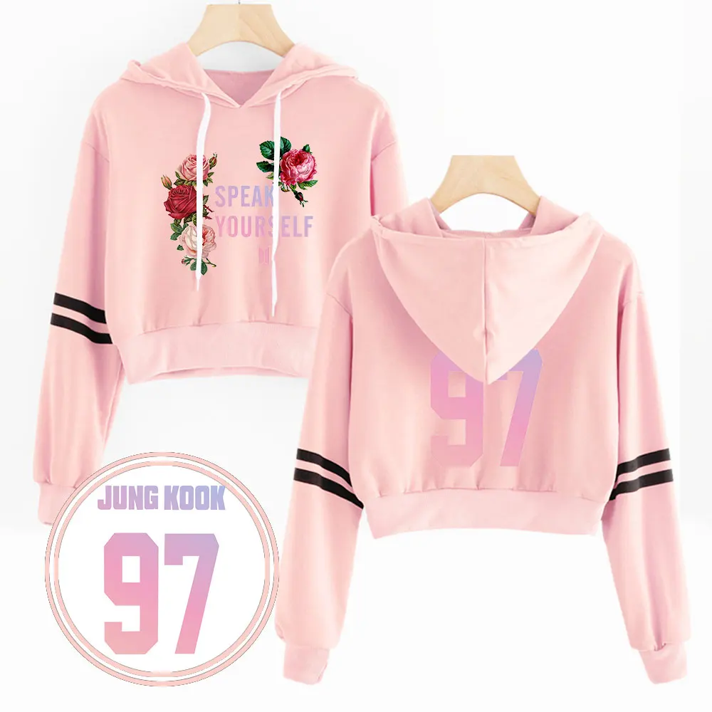 Мода 2019 г. Harajuku худи пальто корейский стиль повседневное Kpop одежда говорить самостоятельно Кофты для женщин Ropa розовый Mujer