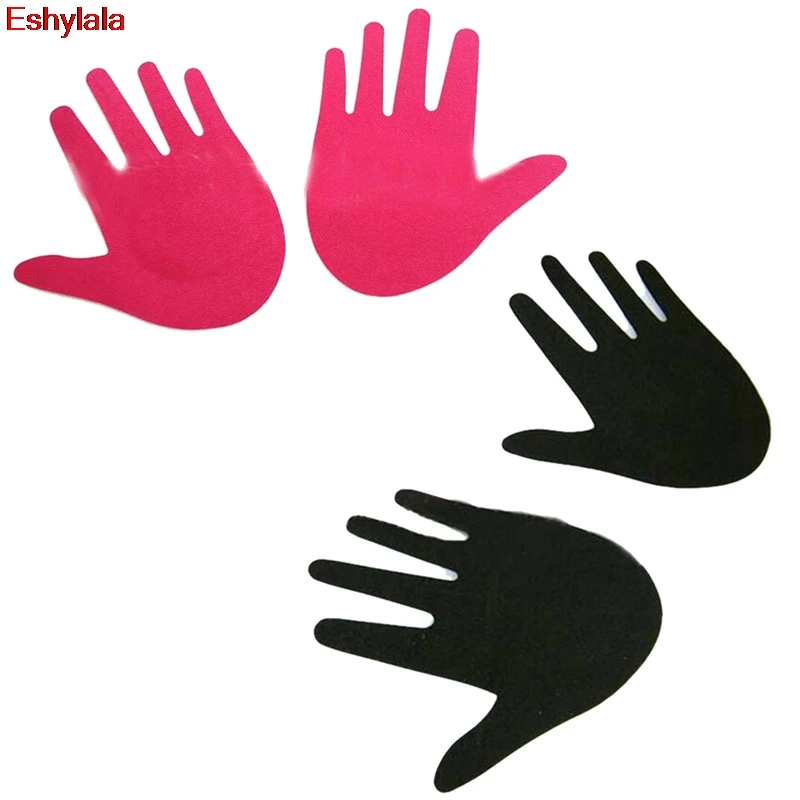 

Eshylala-Adhesive Nipple Stickers Invisible Covers Body Breasts Women Hand Shape Bra Pads Disposable Nipple Petal Bra Accessorie