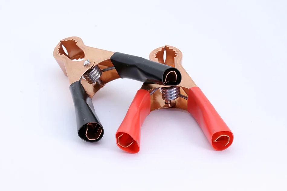 4pcs 50A Red+ Black 80mm Crocodile Car Van Battery Test Lead Clips Alligator Clips Electrical Jumper Wire Cable Clamp