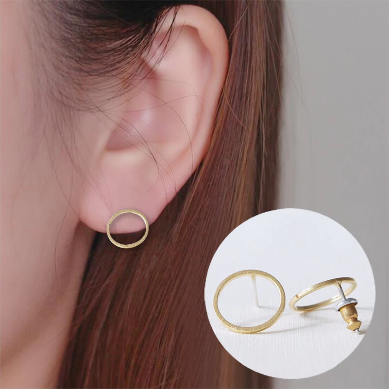 Женские серьги пусеты Круглые элегантные модные 2018|earrings for women simple|circle stud earringsfashion