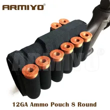 Armiyo 12GA 12 Калибр Тактический 8 круглый патронташ пистолет битва охотничьи патроны снаряды запас пуля мешок черный стрельба аксессуары