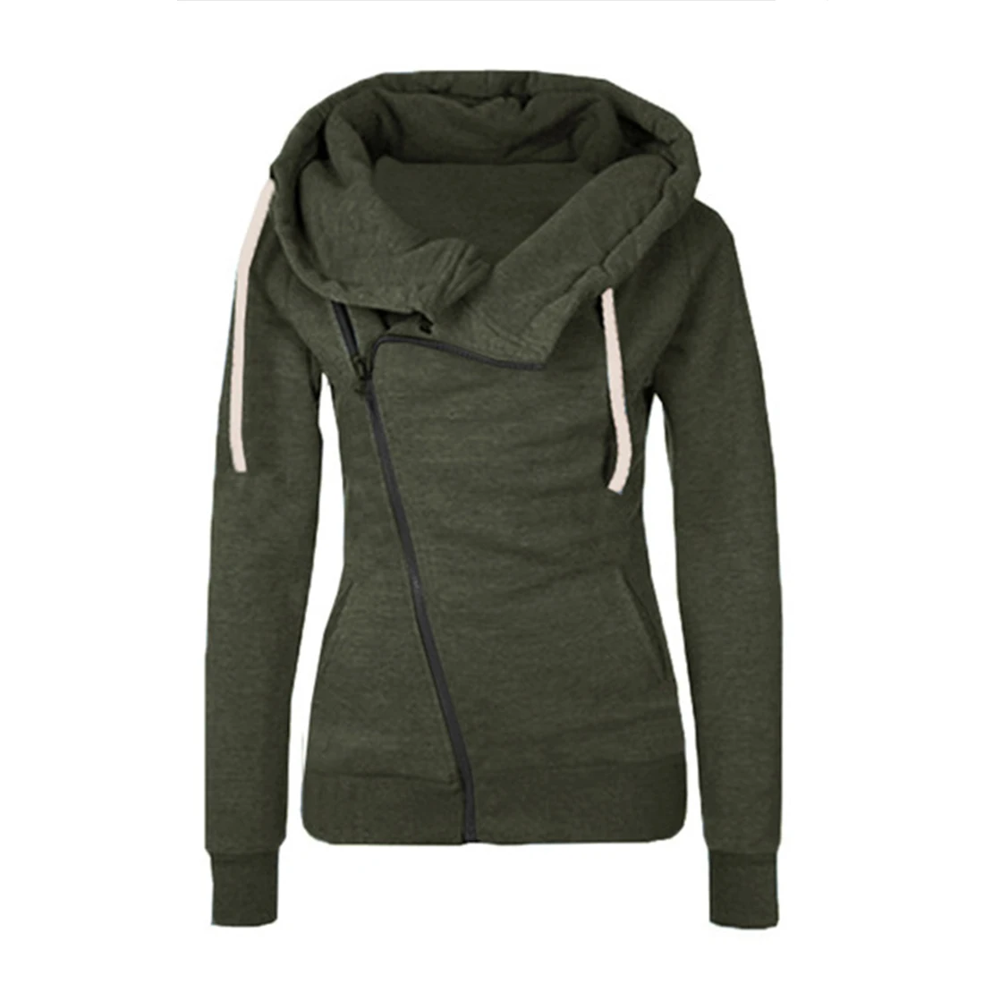 2016 Casual Hooded Hoodie font b Women b font Sweatshirt Solid Color Long Sleeve Lady Tracksuits
