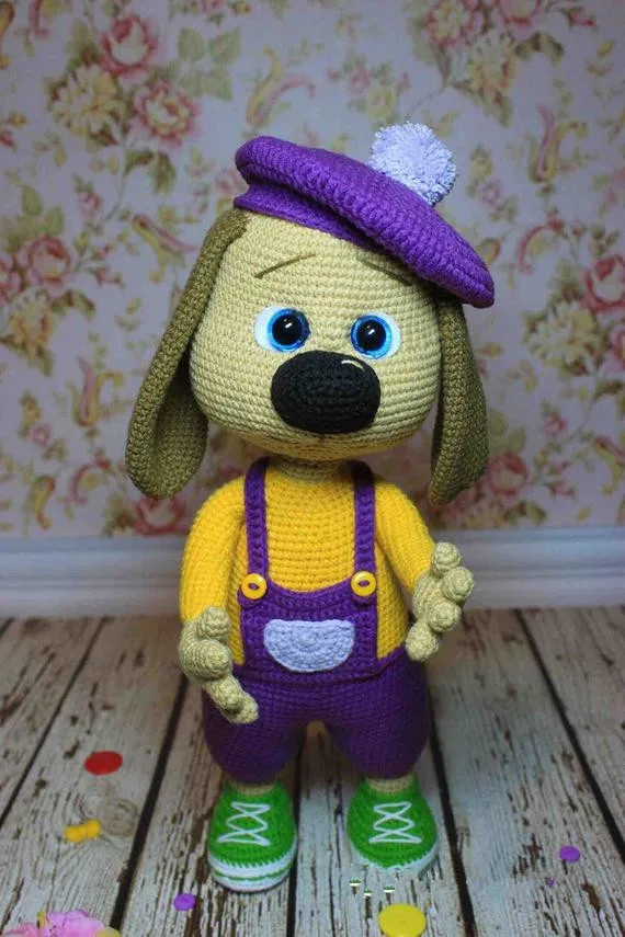 Игрушки для вязания крючком amigurumi собака девушка Номер модели b0143|Мягкие игрушки
