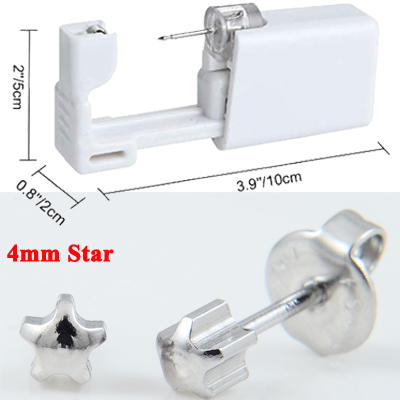 Disposable Self Ear Piercing Gun Sterile Cartilage Tragus Helix Piercing Unit NO PAIN Piercer Tool Machine Kit With Stud