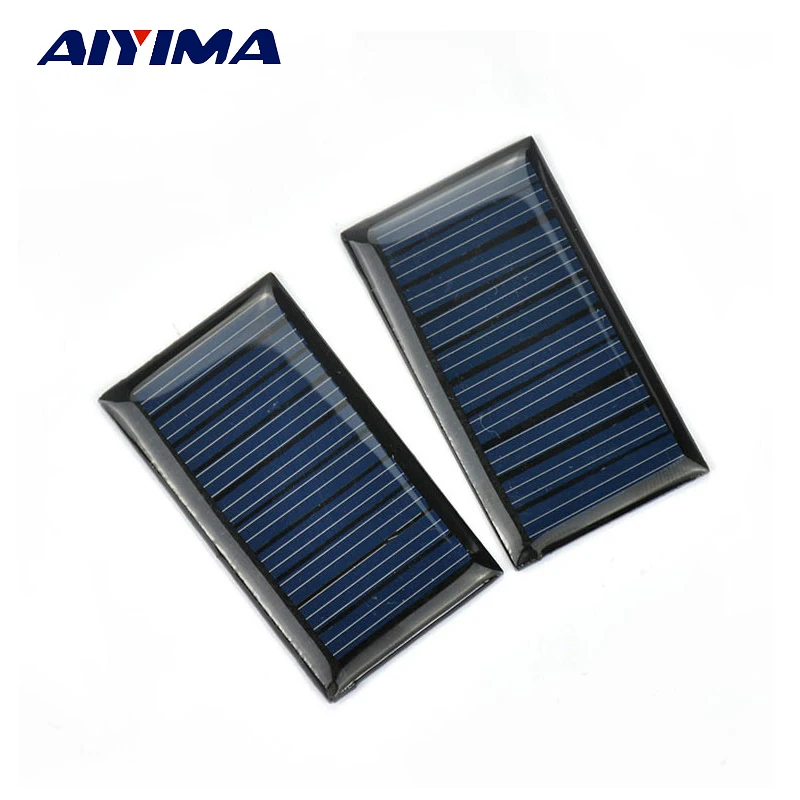 

AIYIMA 2PCS 5V 30mA Epoxy Solar Panel Polycrystalline Solar Cell Photovoltaic Panel Power Energy Module DIY Home Solar Sistem