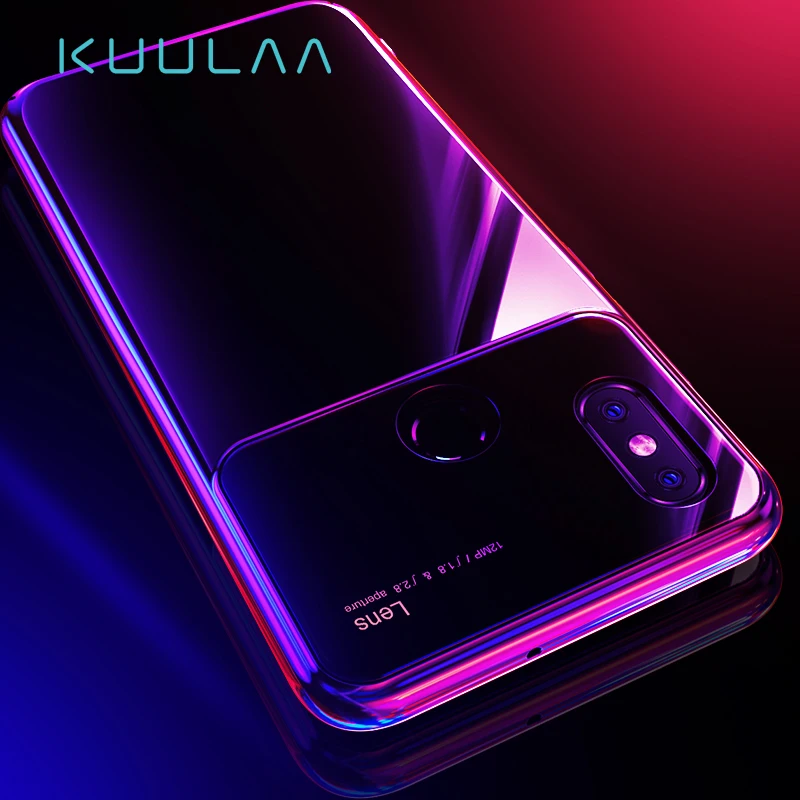 

KUULAA For Xiaomi Mi8 Case Luxury Mirror Glass Phone Case Mi 8 Explorer Slim Shockproof Back Cover For Xiaomi Mi8 SE PC Case