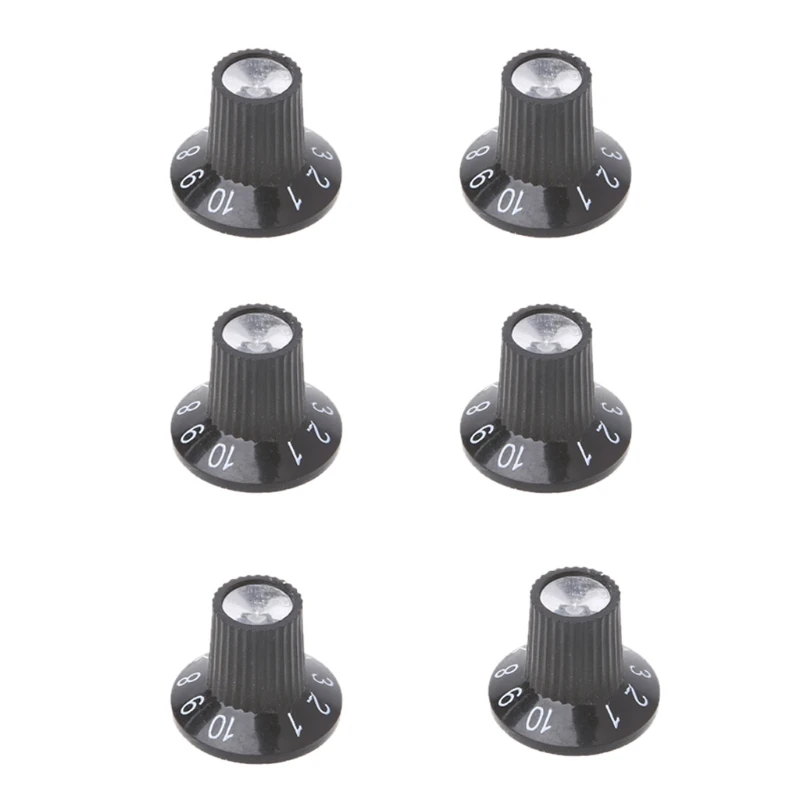

Knob Button Guitar Amplifier AMP Volume Tone Control Knob Skirted Aluminum For FD Parts