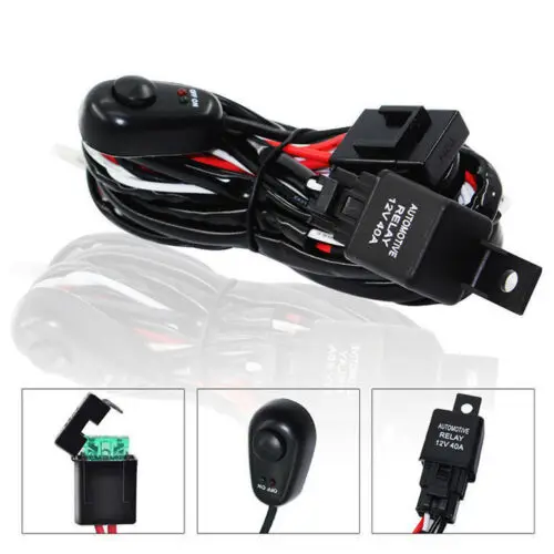 

LED HID Spot Work Driving Light Bar Wiring Kit Loom Harness 12V 40A Relay Switch