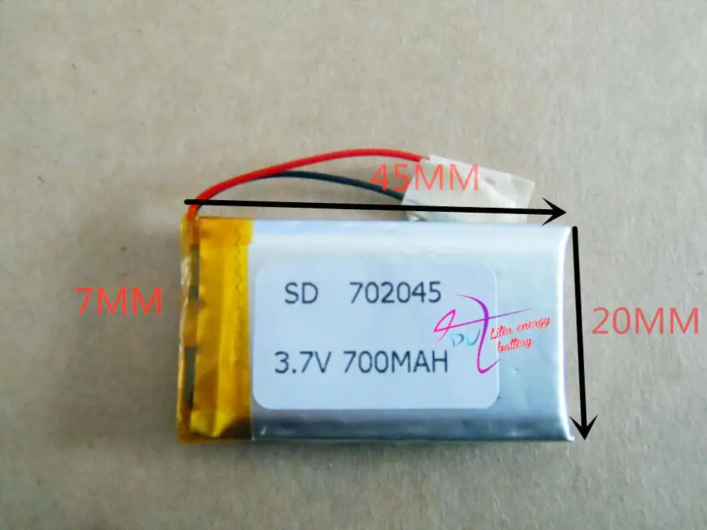 3 7 V полимерная литиевая батарея 702045 MP5 MP4 беспроводная WIFI цифровая продукция 700mAH |