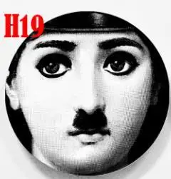 Италия Fornasetti тарелки декоративная тарелка на стену винтажная художественная 8 дюймов настенная подвесная тарелка - Цвет: 19